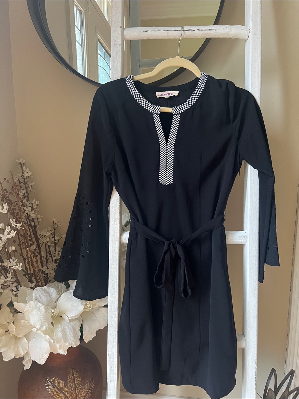 Altar’d State Black Bell Sleeve Dress. Size Small